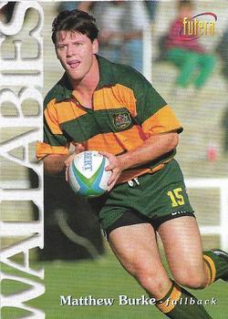 1996 Futera Rugby Union #3 Matthew Burke Front